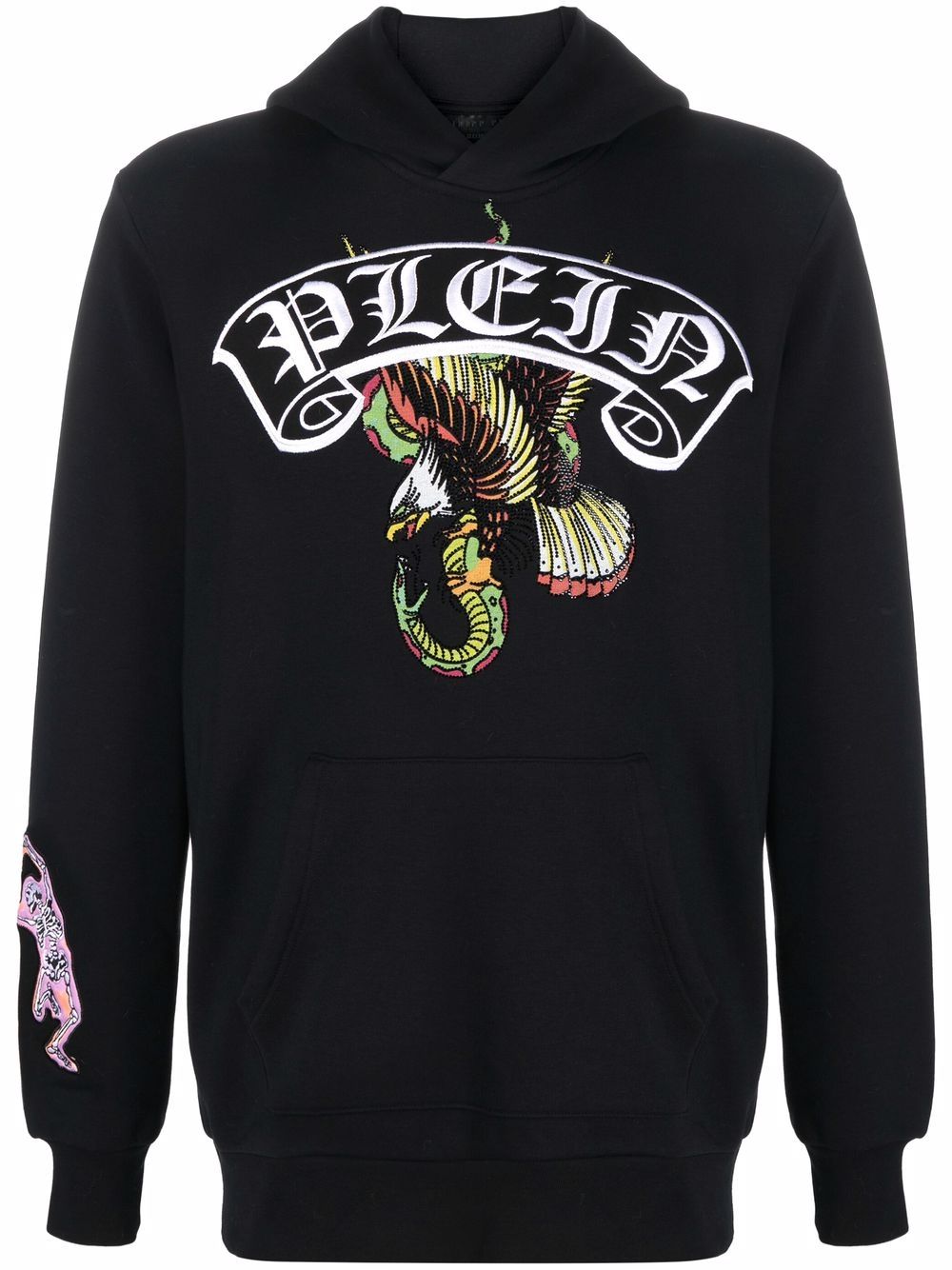 Philipp Plein logo-print pullover hoodie - Black von Philipp Plein