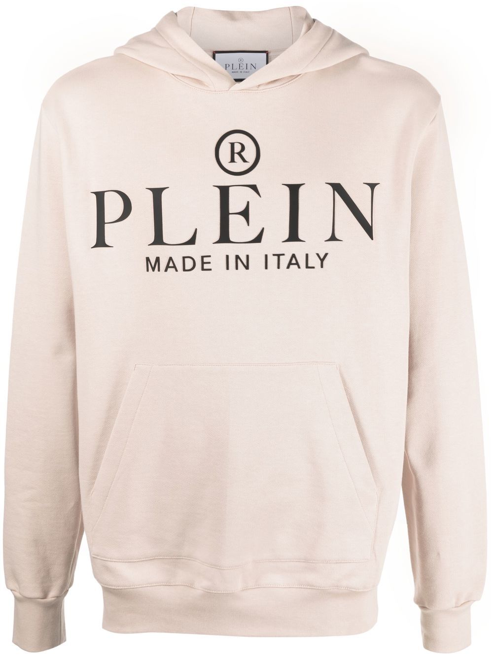 Philipp Plein logo-print pullover hoodie - Neutrals von Philipp Plein