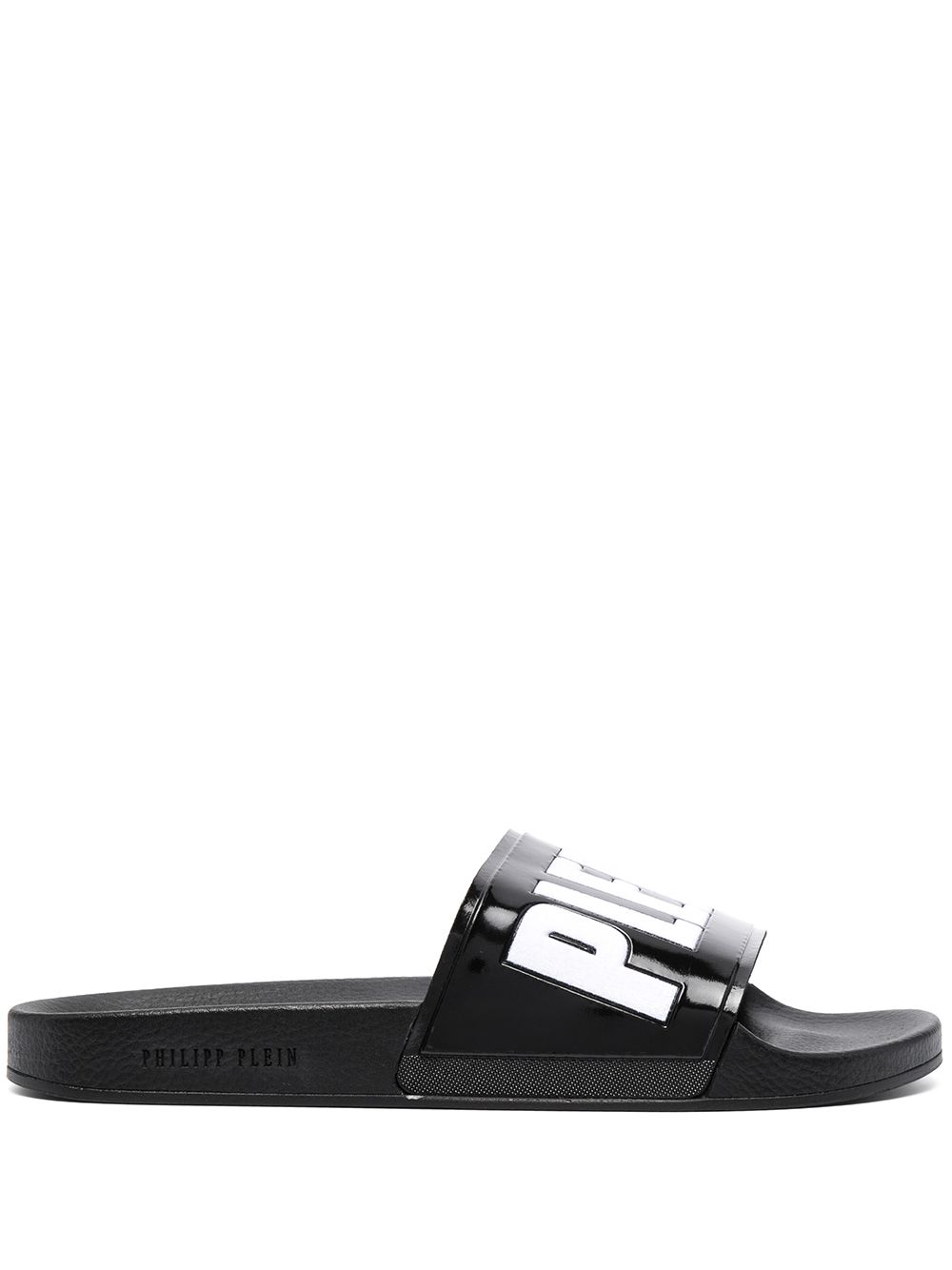 Philipp Plein logo-print slides - Black von Philipp Plein