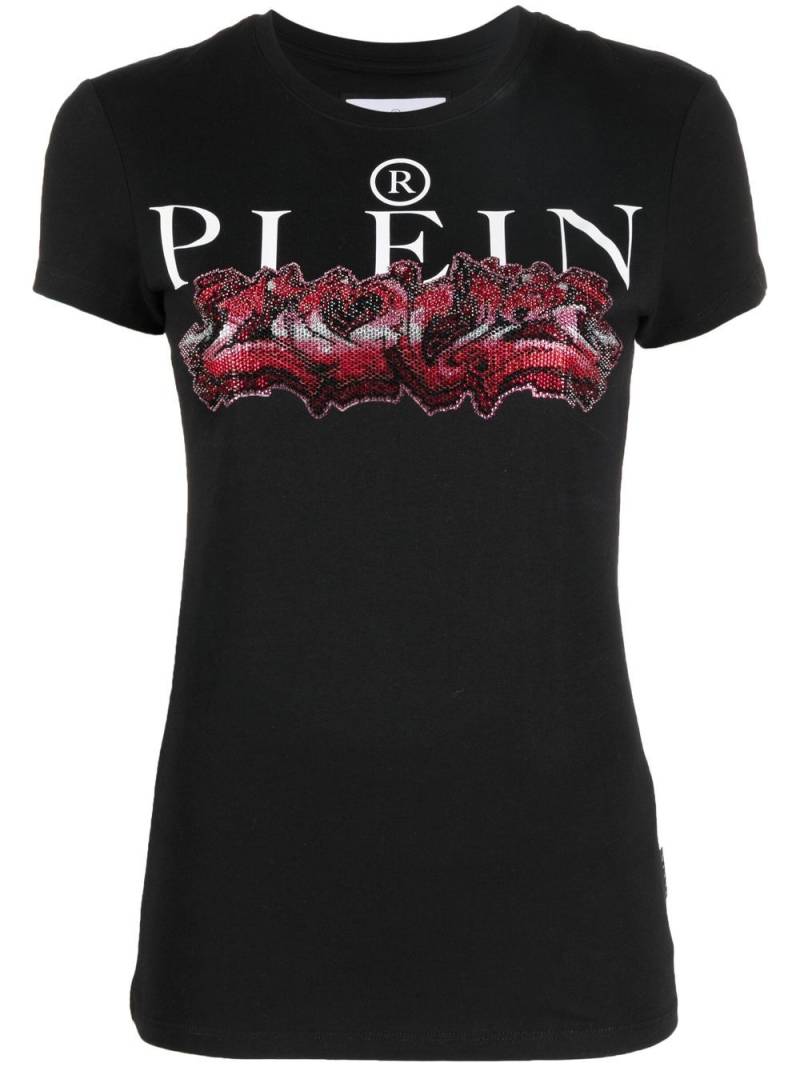 Philipp Plein logo-print short-sleeved T-shirt - Black von Philipp Plein