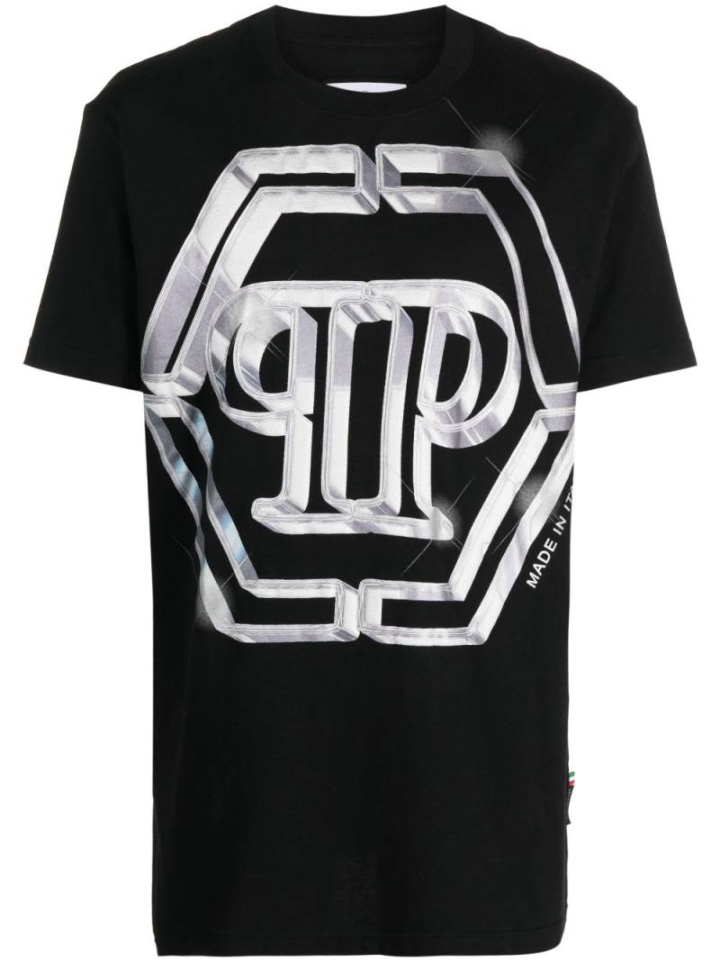 Philipp Plein logo-print short-sleeved T-shirt - Black von Philipp Plein