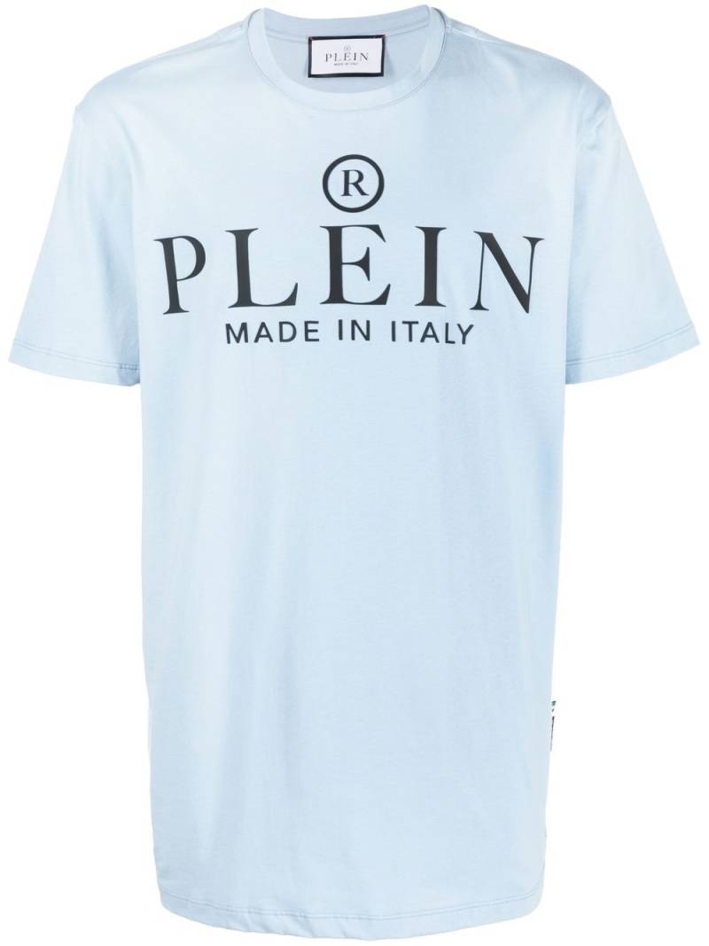 Philipp Plein logo-print short-sleeved T-shirt - Blue von Philipp Plein