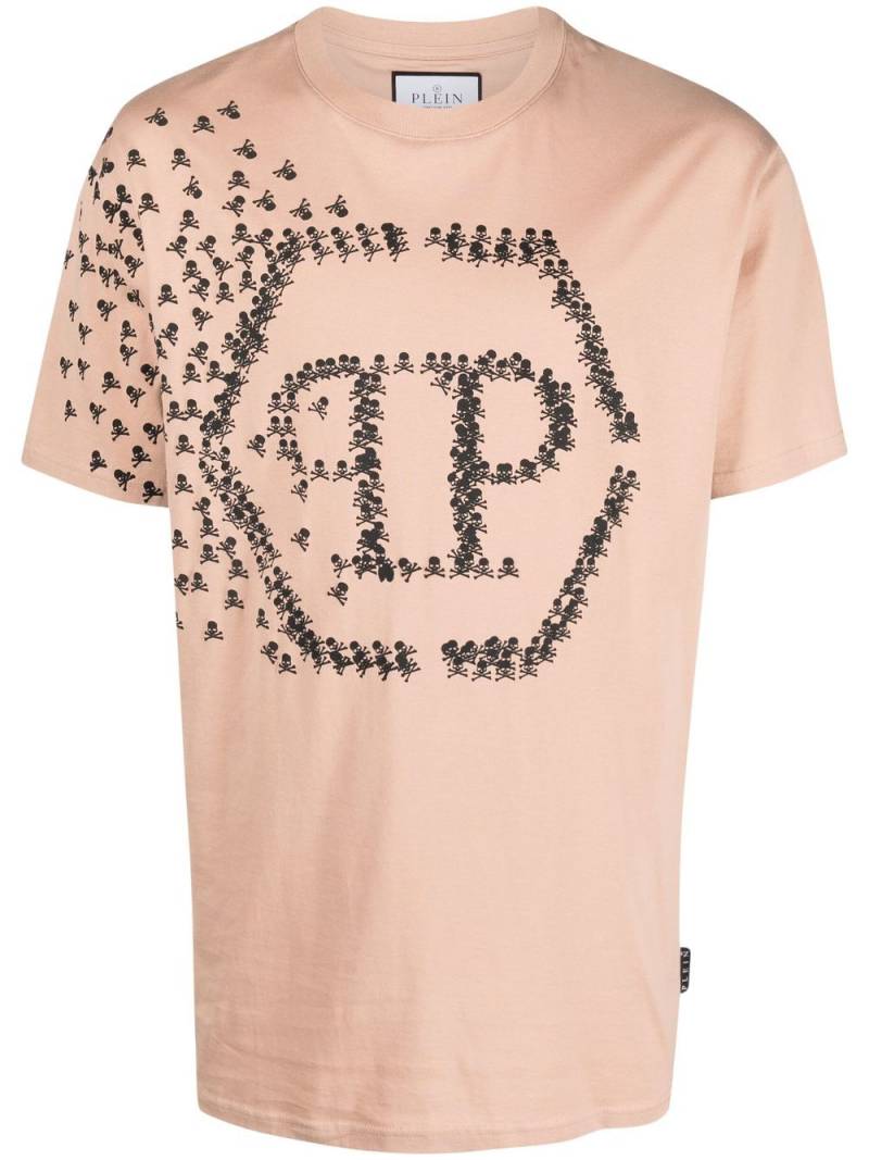 Philipp Plein logo-print short-sleeved T-shirt - Neutrals von Philipp Plein