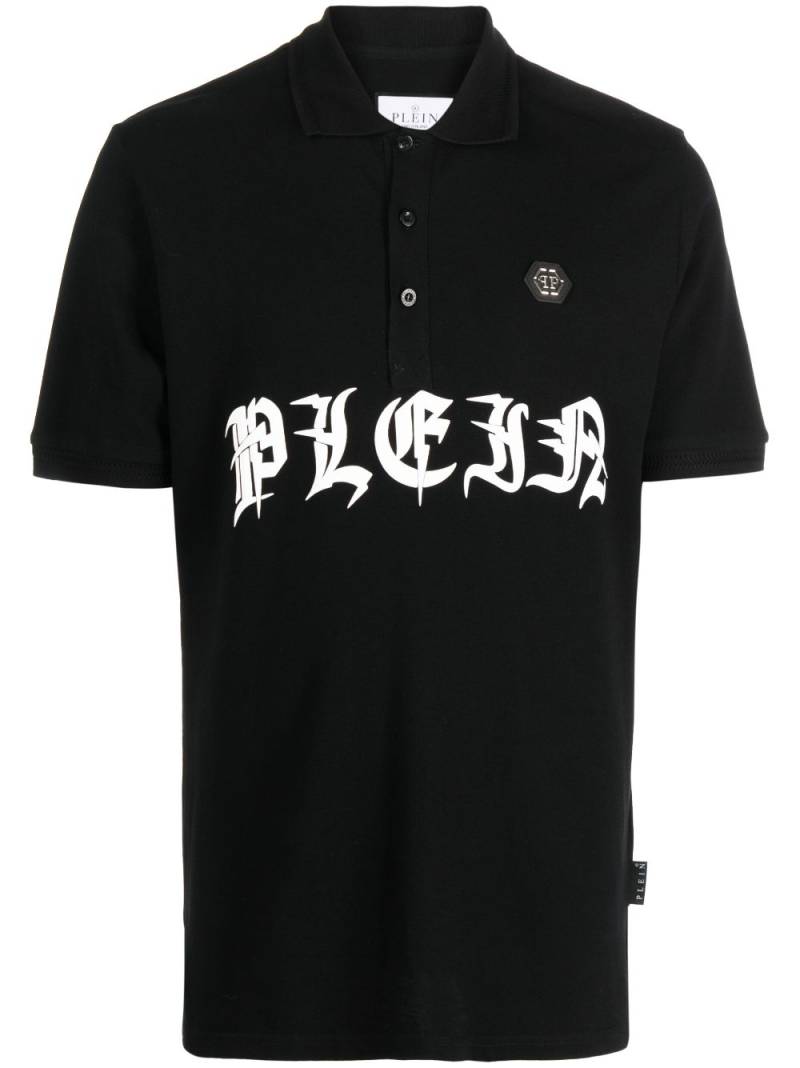 Philipp Plein logo-print short-sleeved polo shirt - Black von Philipp Plein