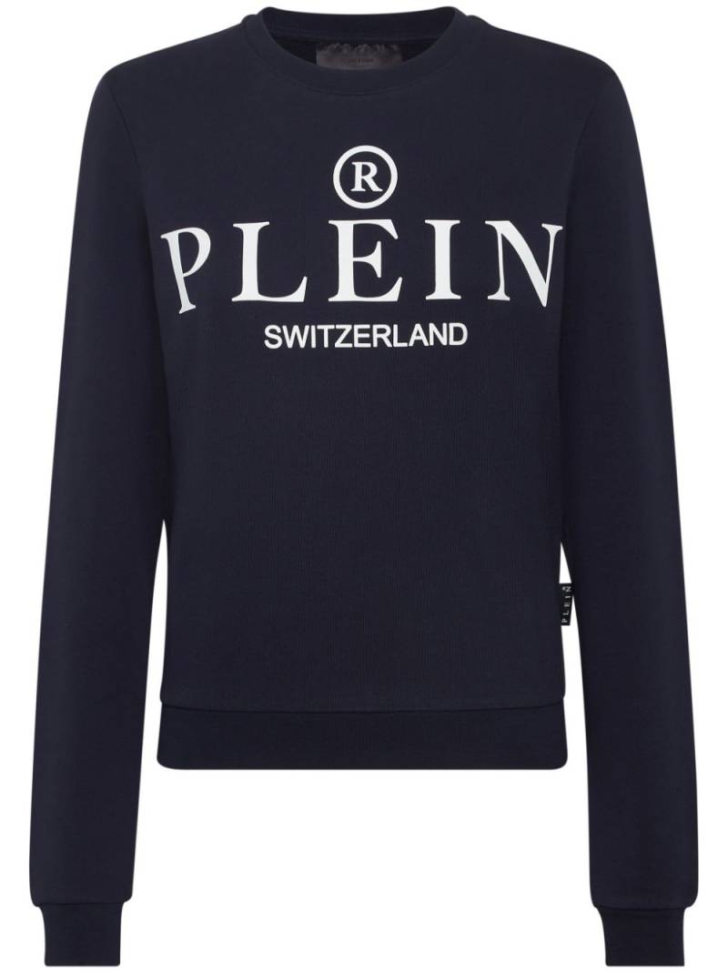 Philipp Plein logo-print sweatshirt - Blue von Philipp Plein