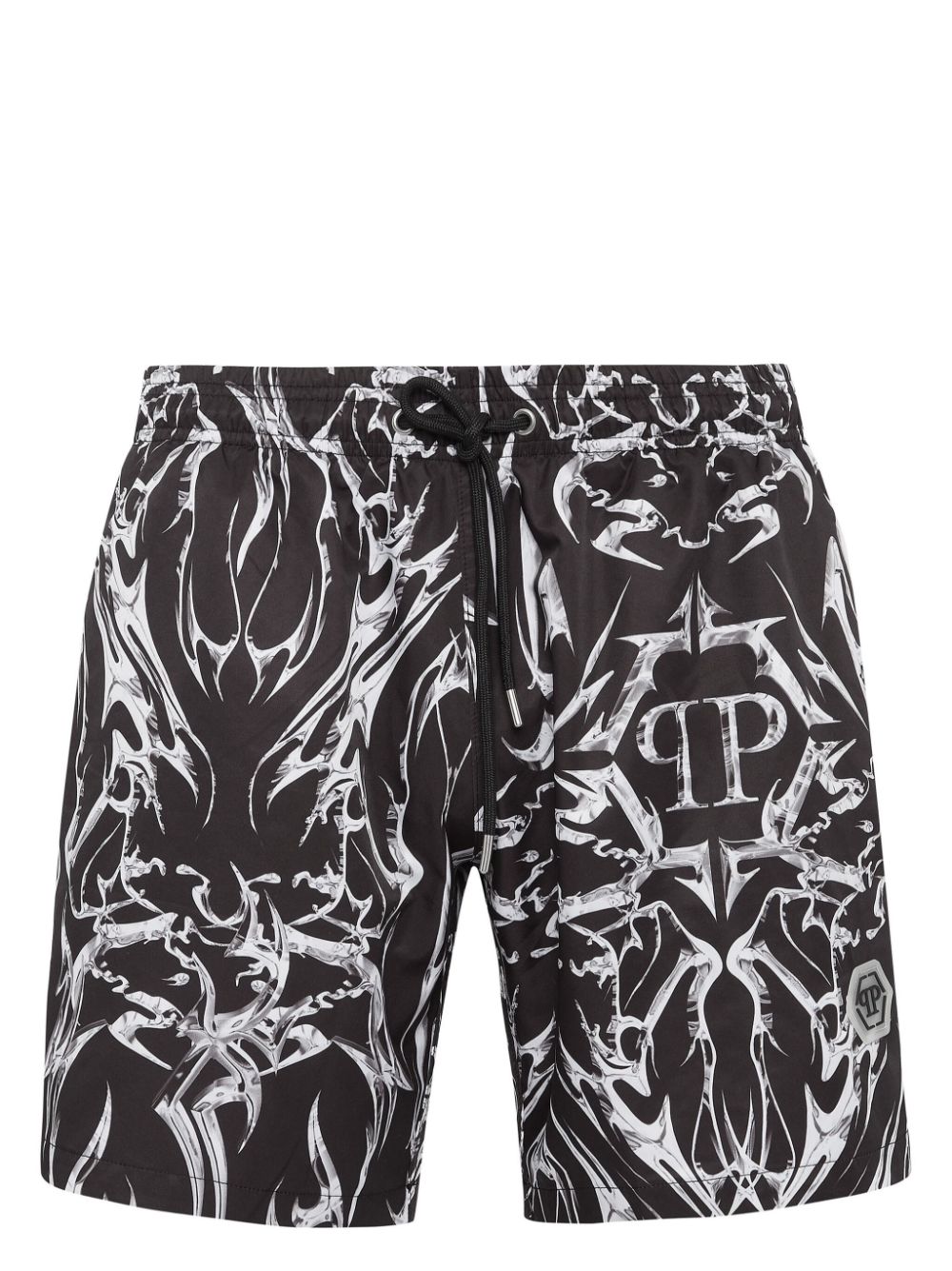 Philipp Plein logo-print swim shorts - Black von Philipp Plein