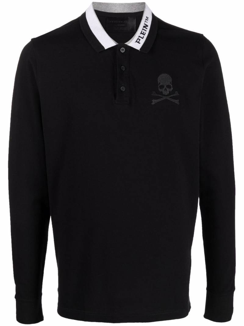 Philipp Plein logo skull print polo shirt - Black von Philipp Plein