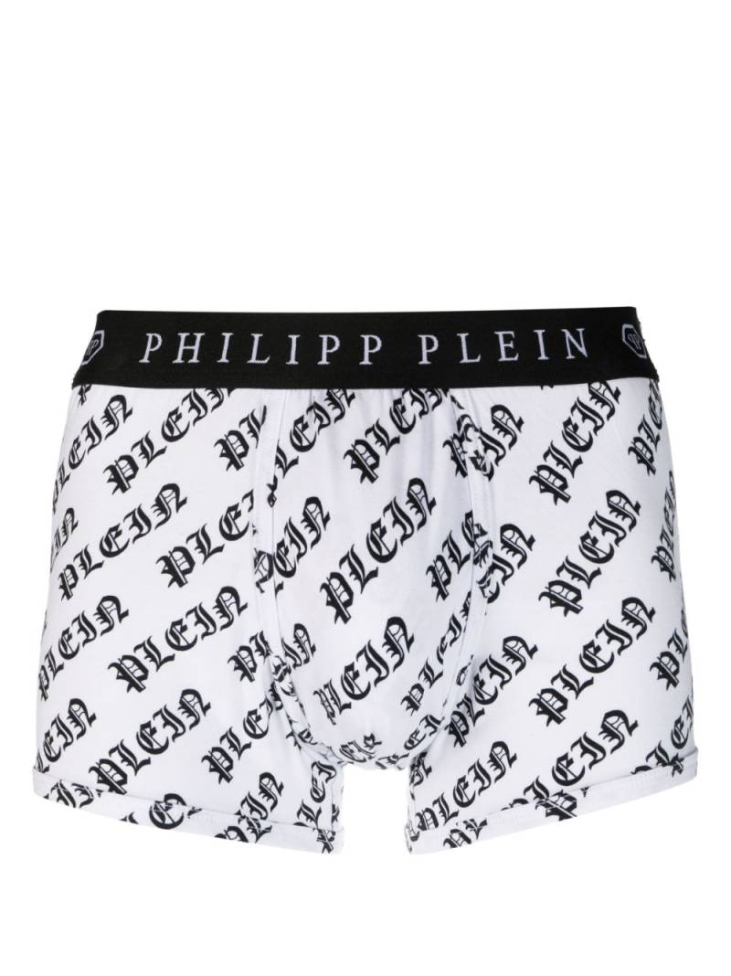 Philipp Plein logo-waistband logo-print boxers - White von Philipp Plein