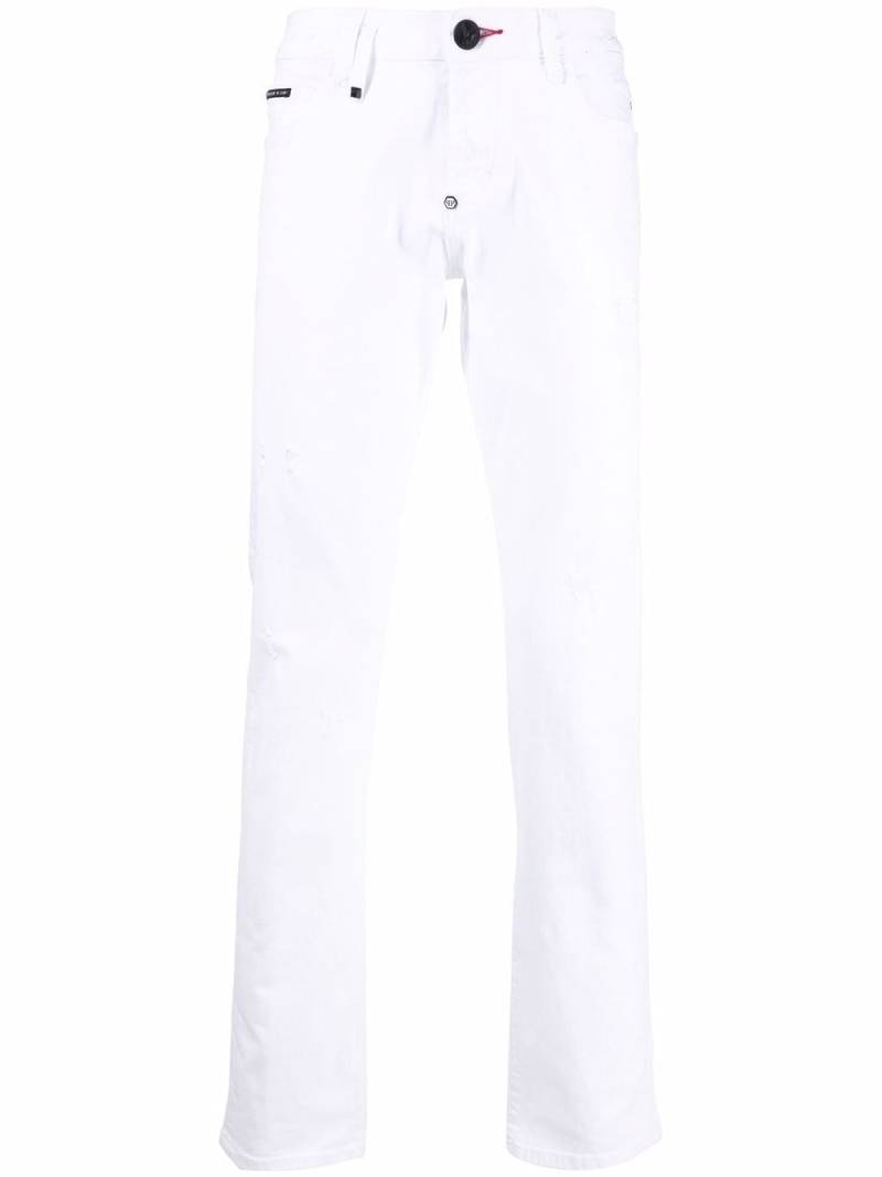 Philipp Plein low-rise slim-cut jeans - White von Philipp Plein