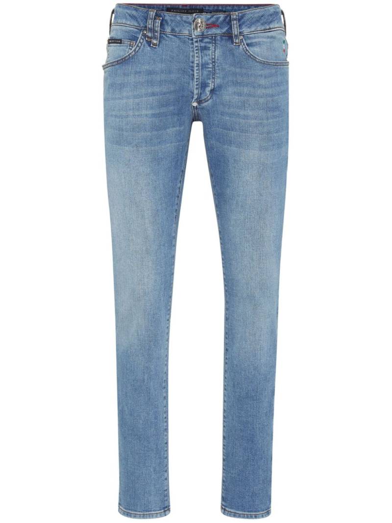 Philipp Plein low-rise slim-fit tapered jeans - Blue von Philipp Plein