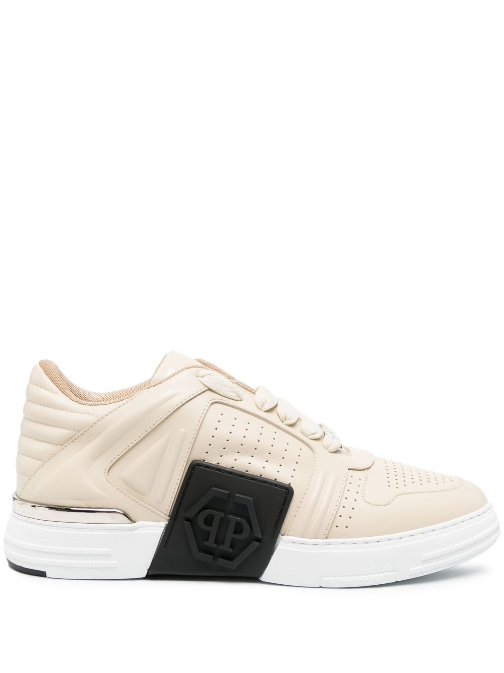 Philipp Plein low-top leather sneakers - Neutrals von Philipp Plein