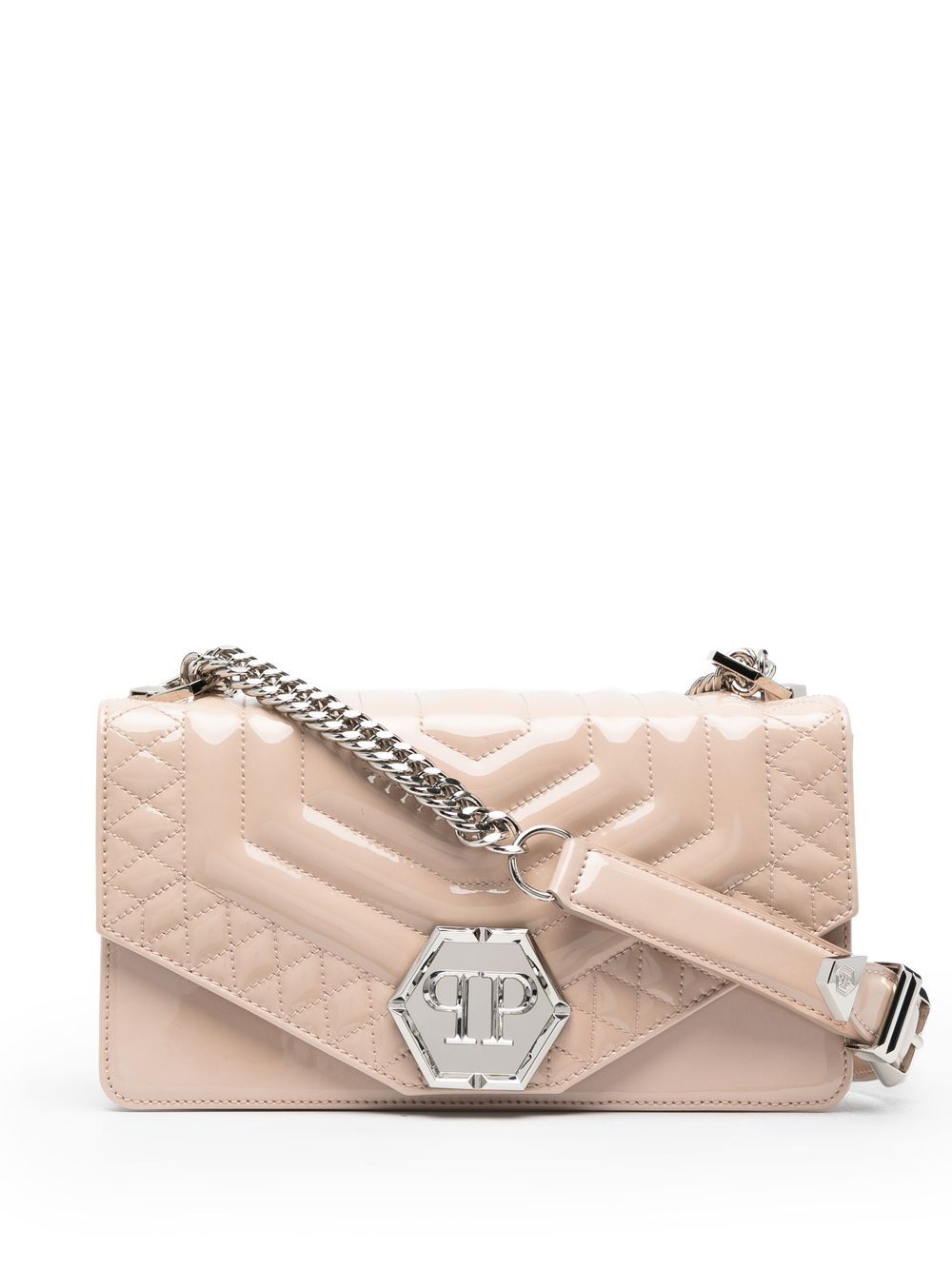 Philipp Plein medium Hexagon padded shoulder bag - Neutrals von Philipp Plein