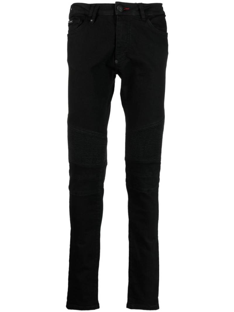 Philipp Plein mid-rise biker jeans - Black von Philipp Plein