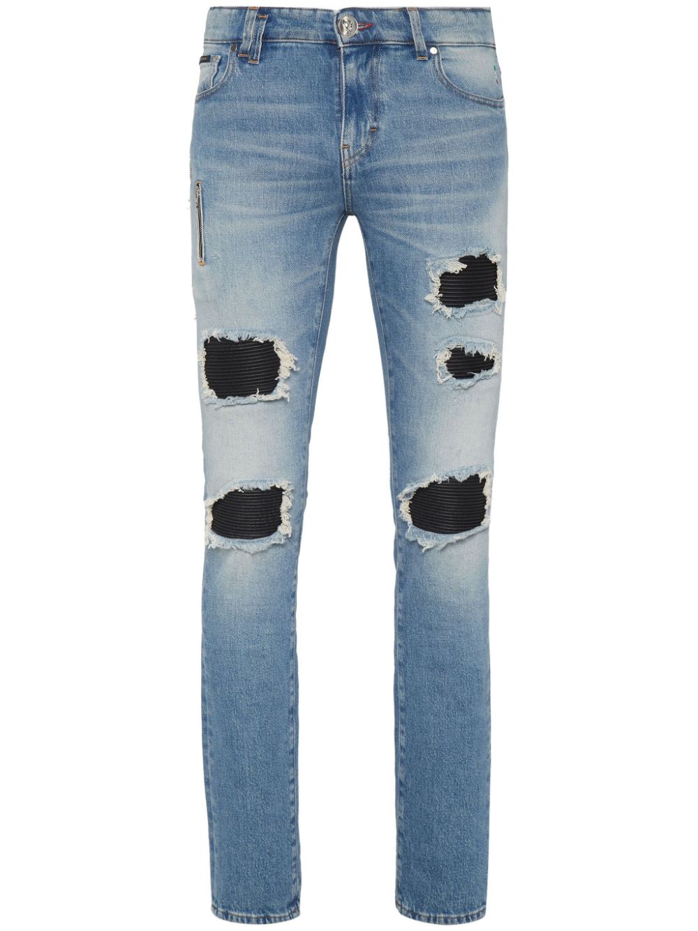 Philipp Plein mid-rise ripped jeans - Blue von Philipp Plein