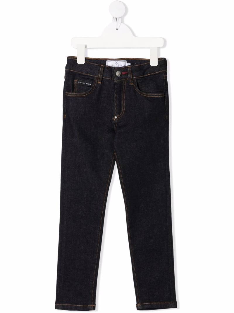 Philipp Plein Junior mid-rise straight-leg jeans - Blue von Philipp Plein Junior