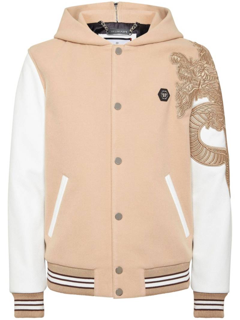 Philipp Plein monogram bomber jacket - Neutrals von Philipp Plein