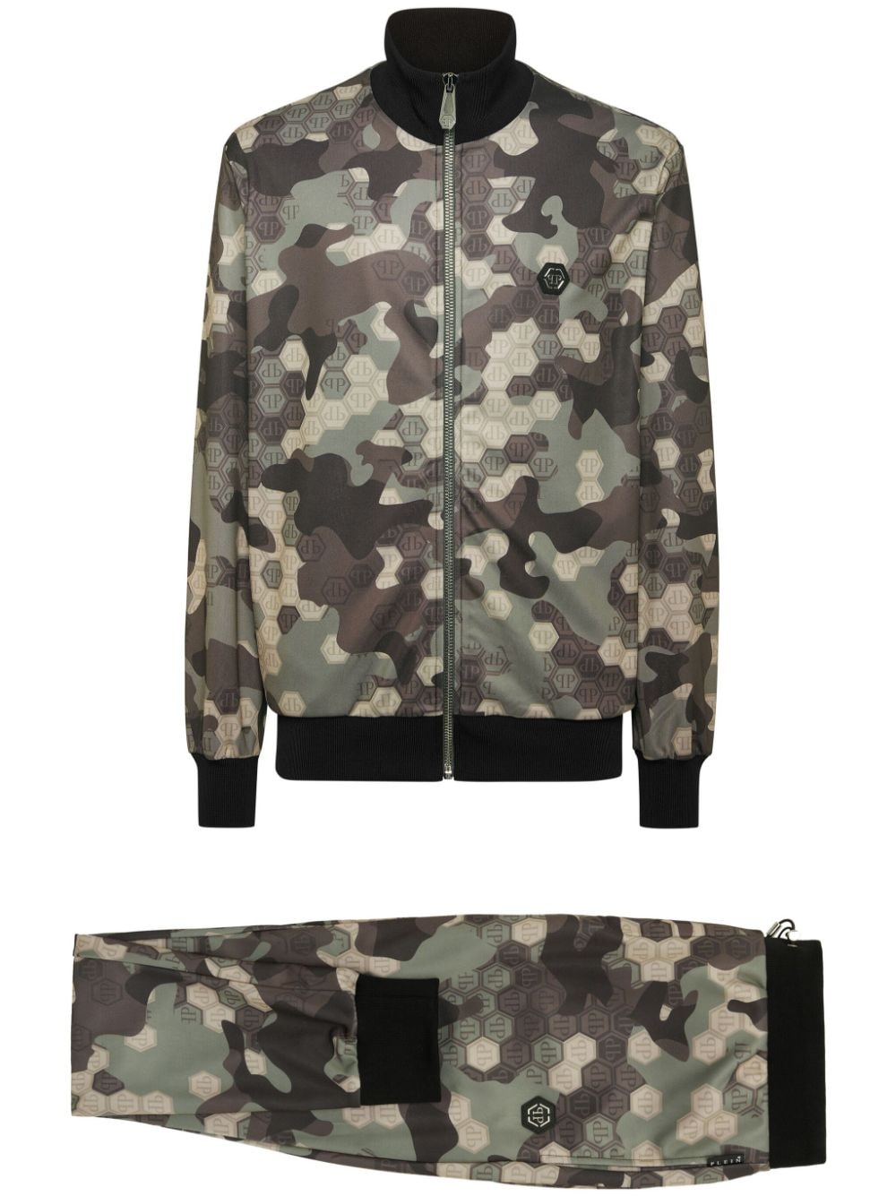 Philipp Plein monogram camouflage-print tracksuit - Green von Philipp Plein