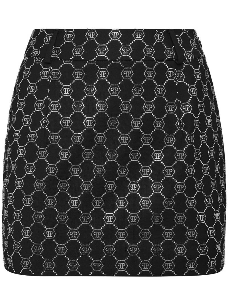 Philipp Plein monogram-embellished mini skirt - Black von Philipp Plein