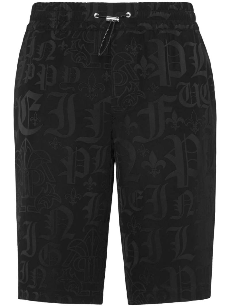 Philipp Plein monogram-jacquard bermuda shorts - Black von Philipp Plein