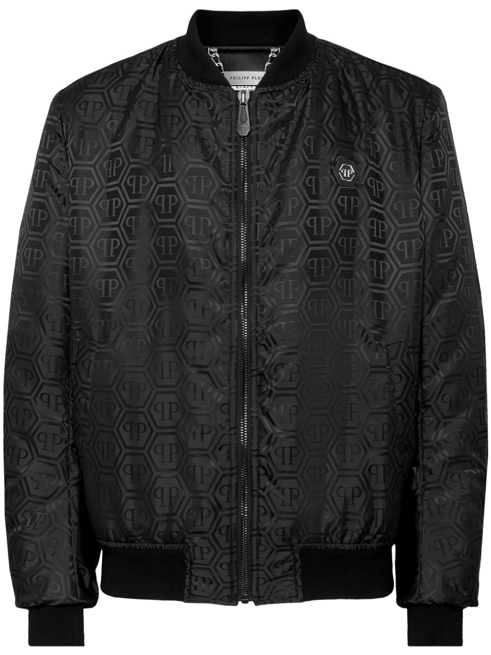 Philipp Plein monogram-jacquard bomber jacket - Black von Philipp Plein