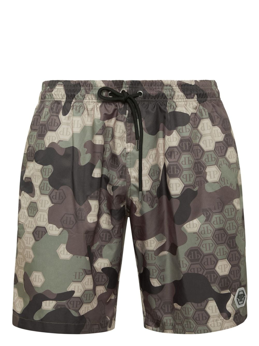 Philipp Plein monogram pattern swim shorts - Brown von Philipp Plein