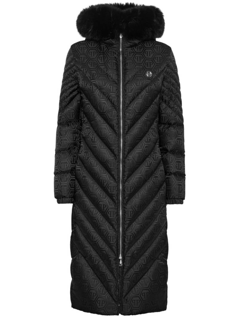 Philipp Plein monogram puffer coat - Black von Philipp Plein