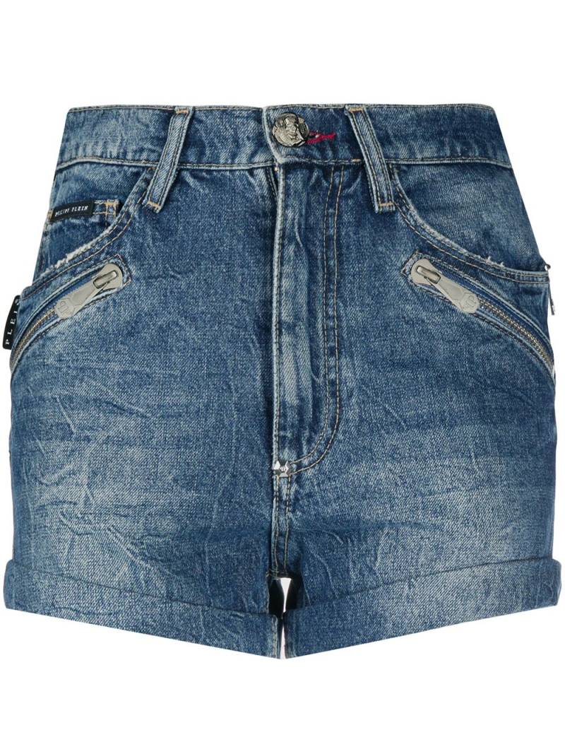 Philipp Plein multi-pocket denim shorts - Blue von Philipp Plein