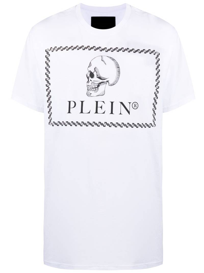 Philipp Plein outline skull print T-shirt - White von Philipp Plein