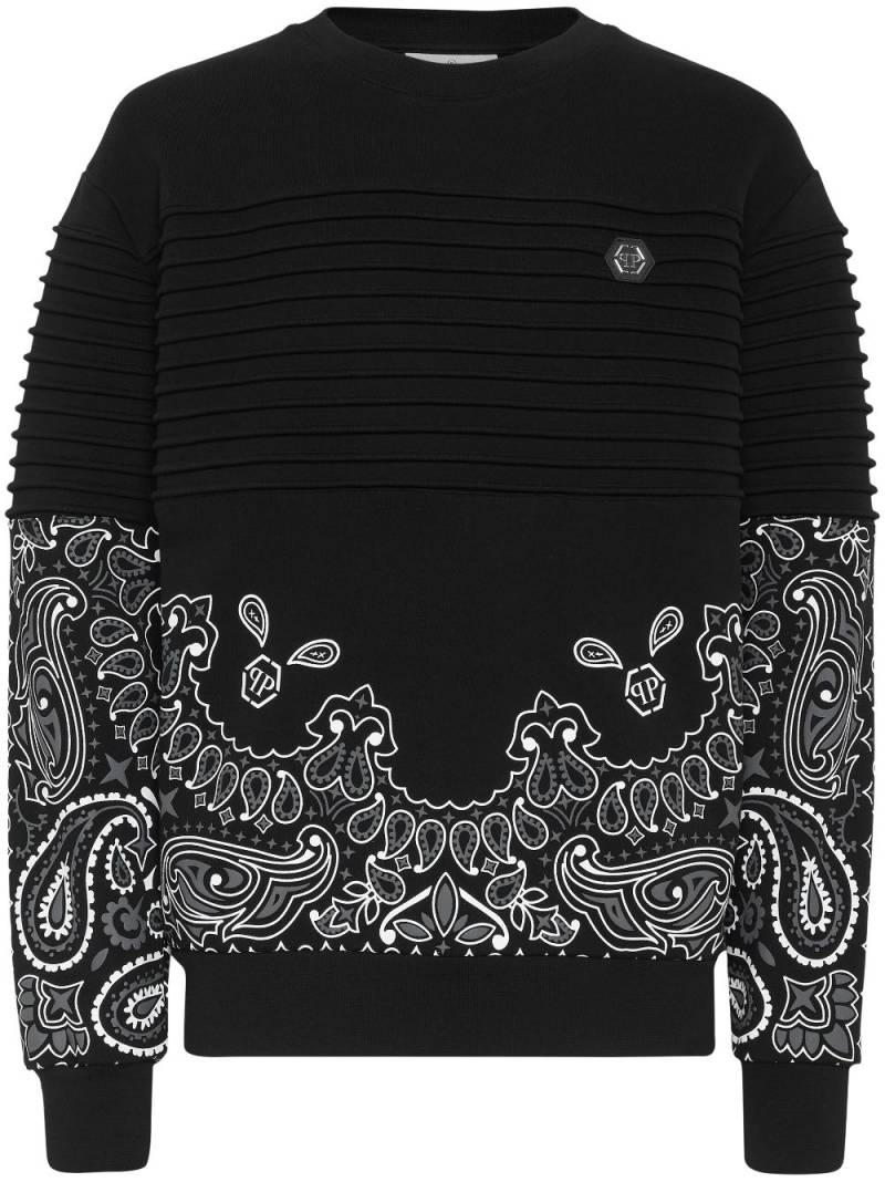 Philipp Plein paisley-print cotton sweatshirt - Black von Philipp Plein