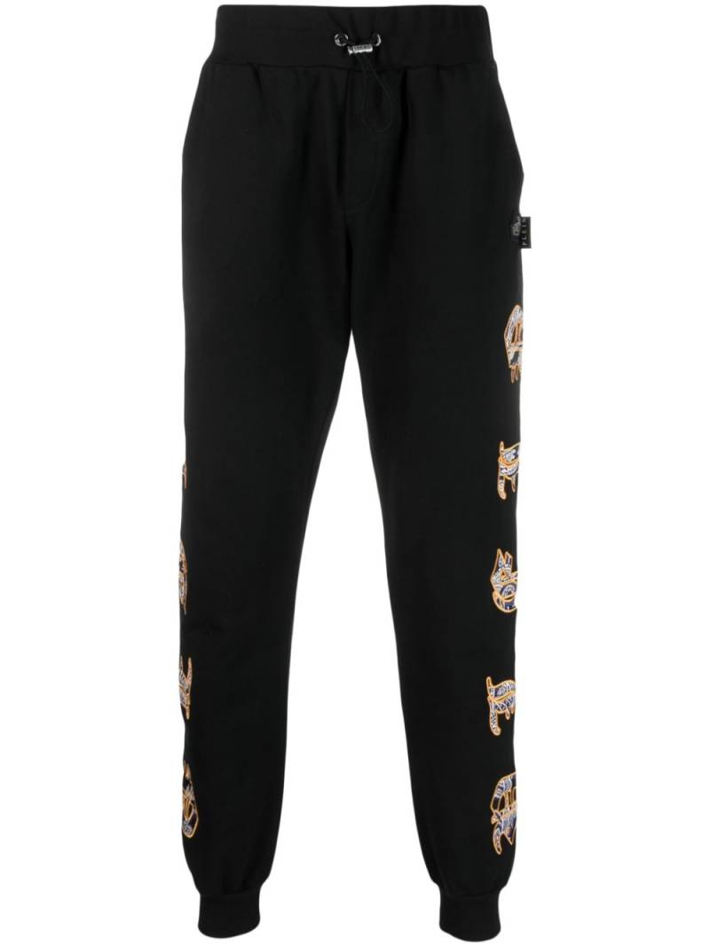 Philipp Plein paisley-print logo-patch track pants - Black von Philipp Plein