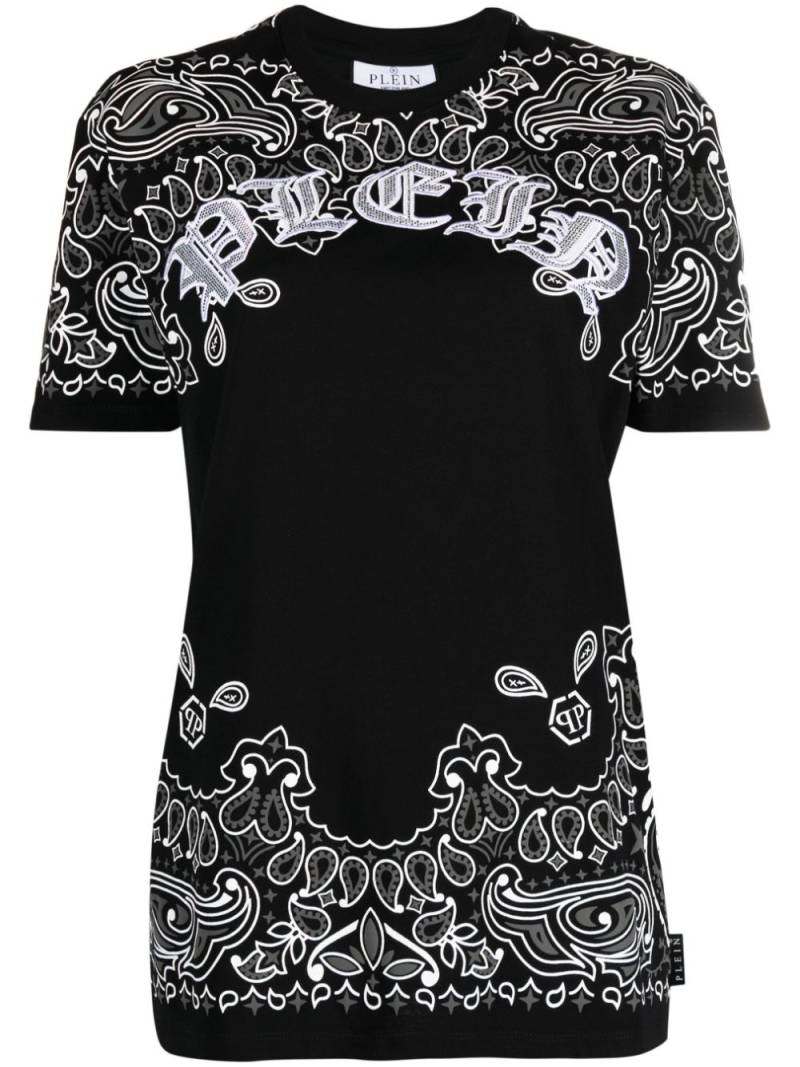 Philipp Plein paisley-print short -sleeve T-shirt - Black von Philipp Plein