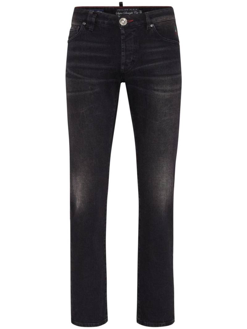 Philipp Plein patch-detail straight cut jeans - Black von Philipp Plein