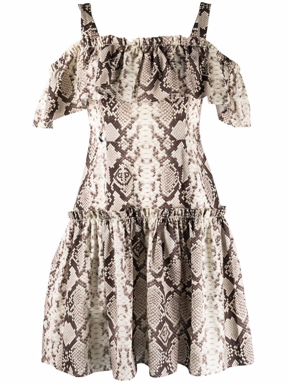 Philipp Plein python-print mini dress - Neutrals von Philipp Plein