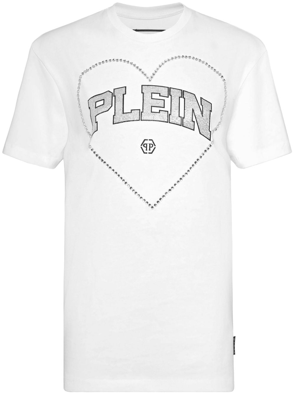 Philipp Plein rhinestone-embellished cotton T-shirt - White von Philipp Plein