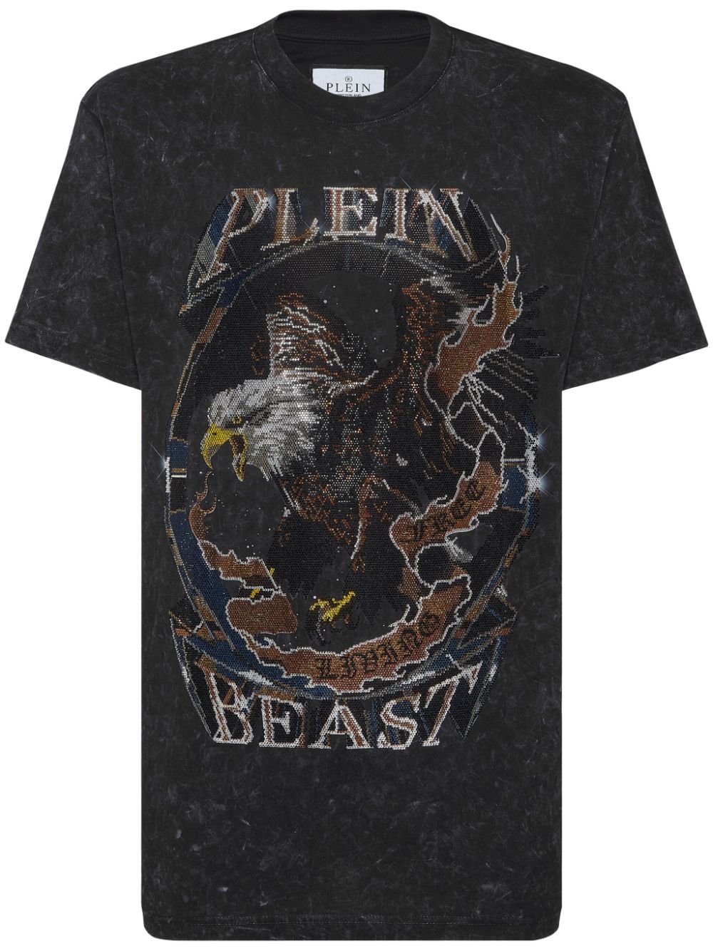 Philipp Plein rhinestone-embellished cotton t-shirt - Black von Philipp Plein