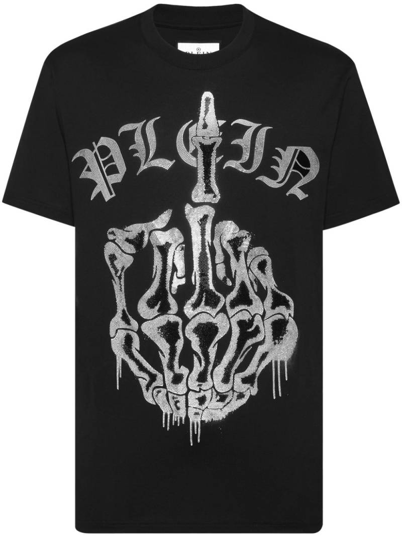 Philipp Plein rhinestone-embellished cotton t-shirt - Black von Philipp Plein