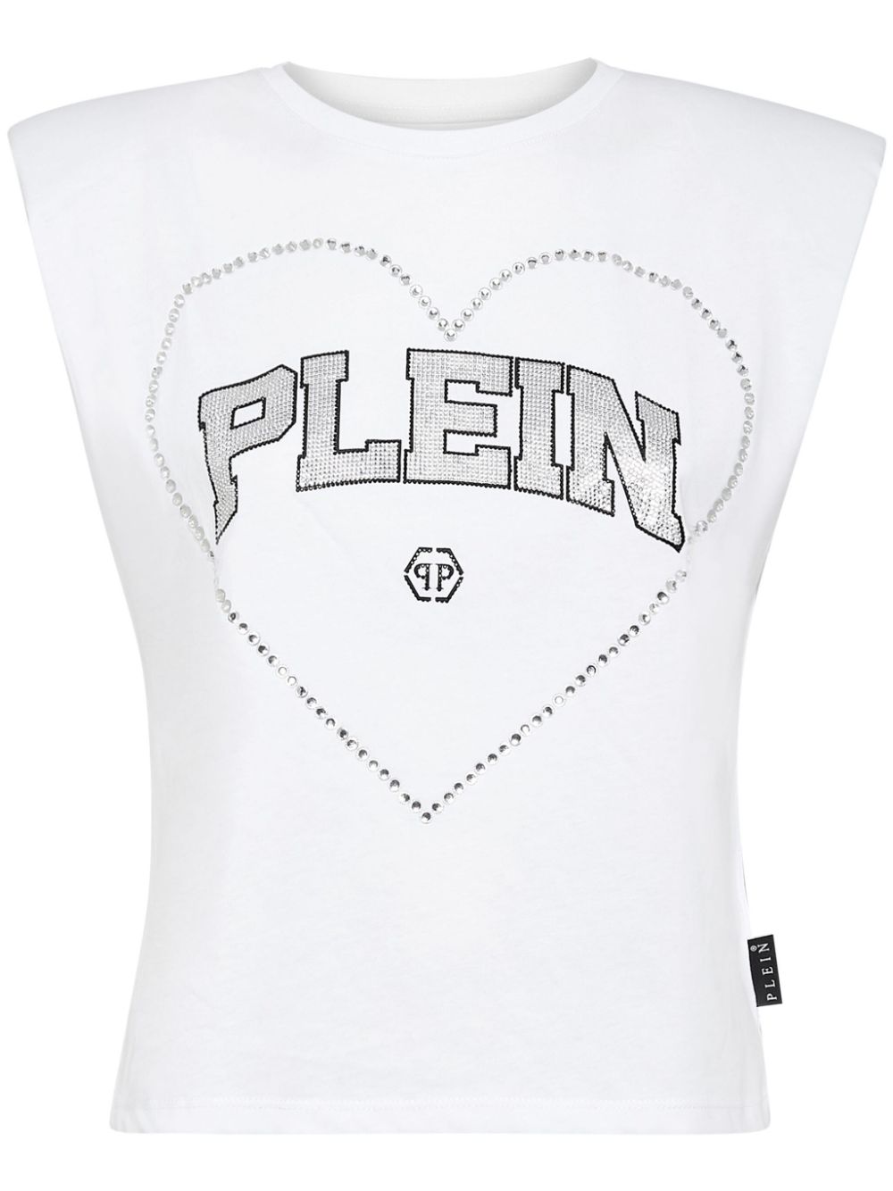 Philipp Plein rhinestone-embellished cotton tank top - White von Philipp Plein