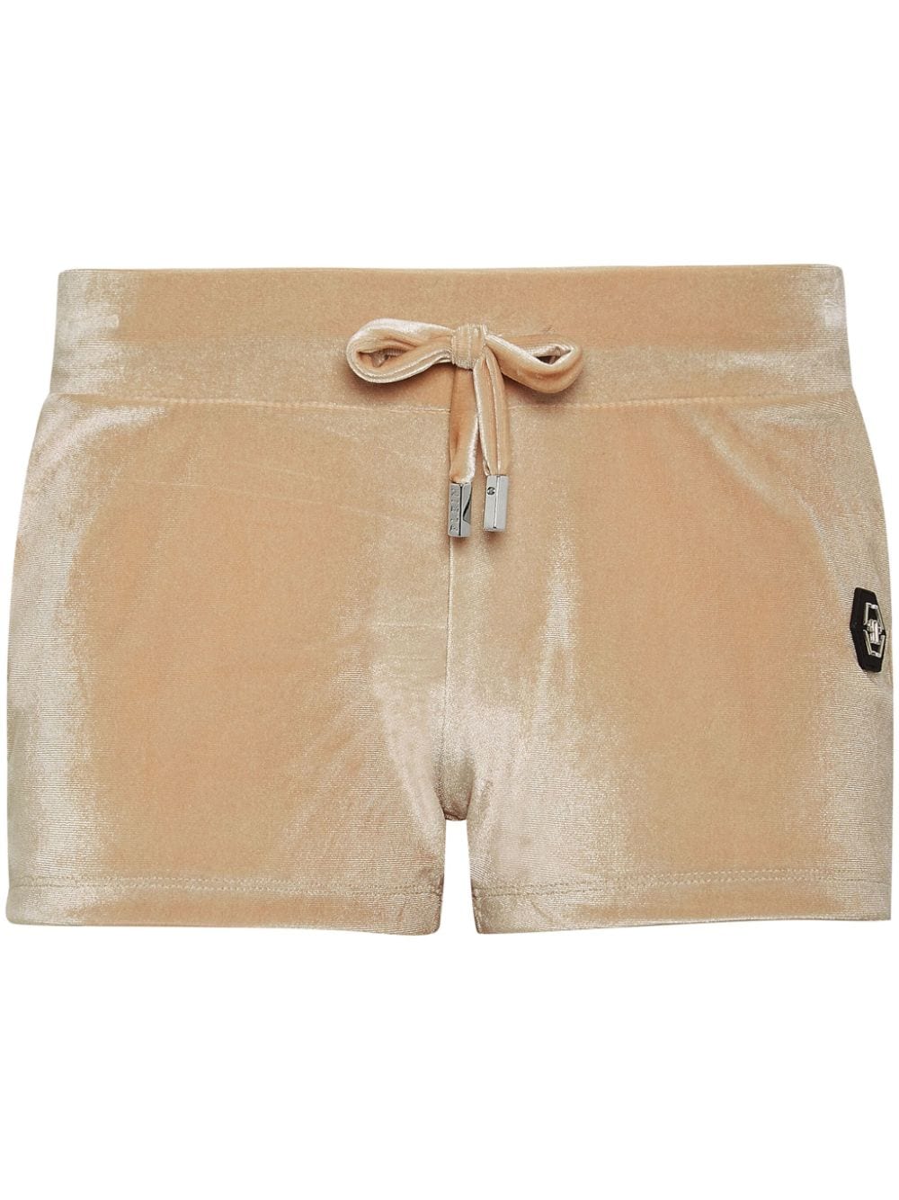 Philipp Plein rhinestone-embellished drawstring shorts - Neutrals von Philipp Plein