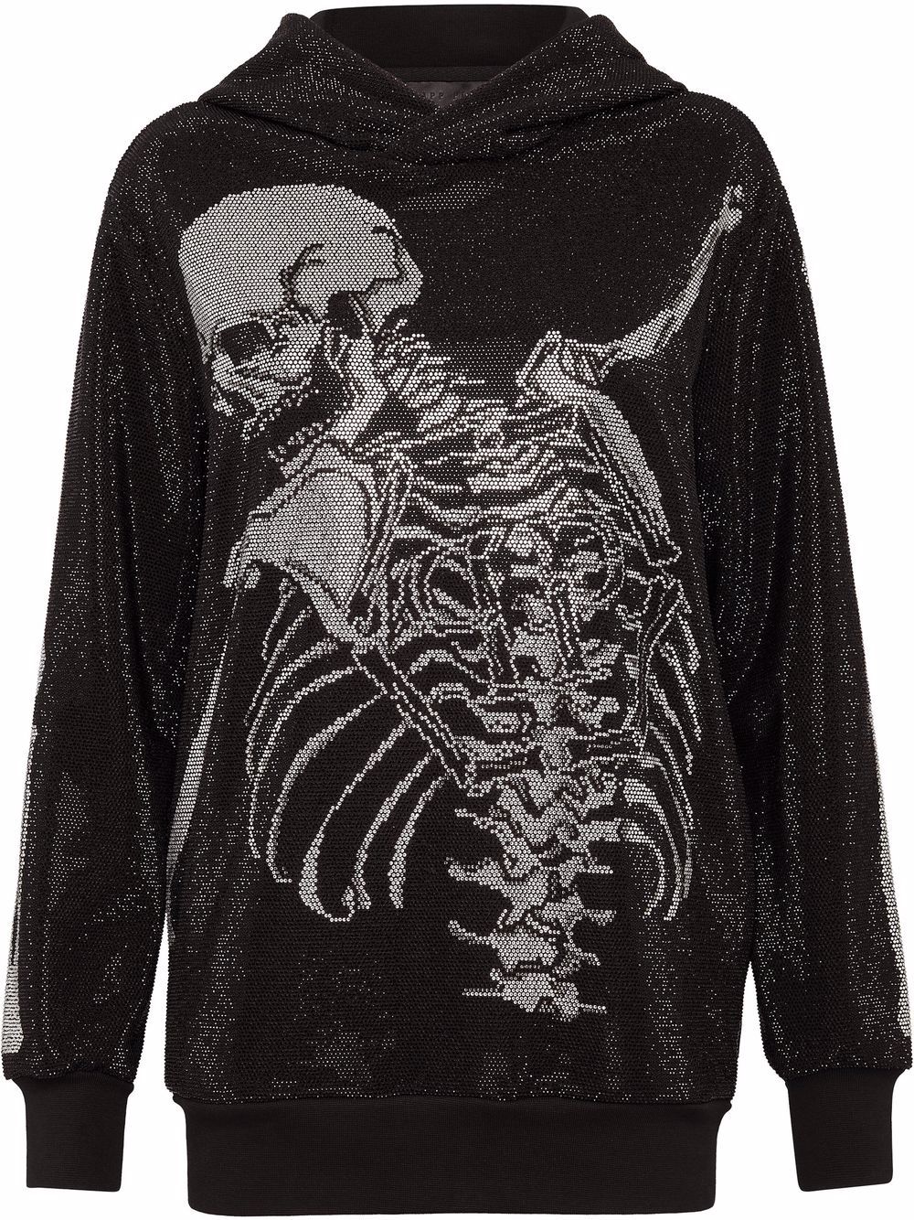 Philipp Plein rhinestone-embellished skeleton hoodie - Black von Philipp Plein