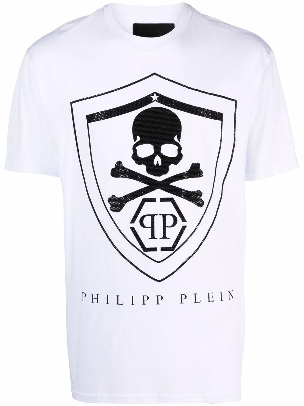 Philipp Plein rhinestone logo T-shirt - White von Philipp Plein