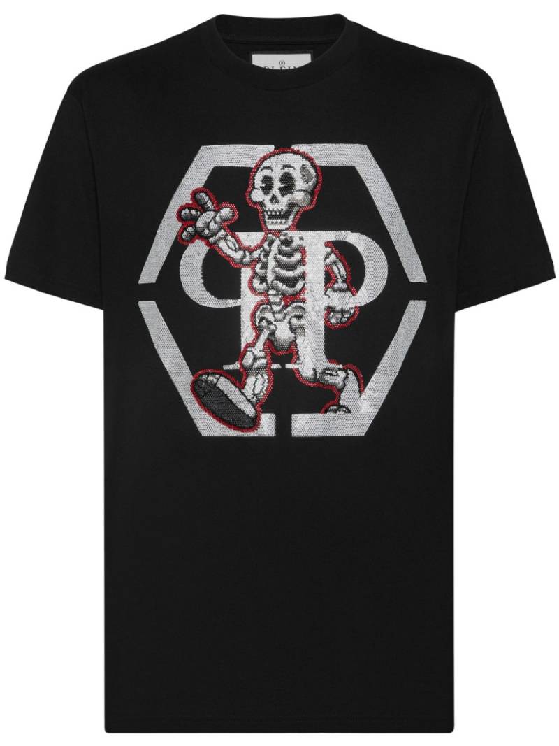 Philipp Plein rhinestone-skeleton cotton T-shirt - Black von Philipp Plein