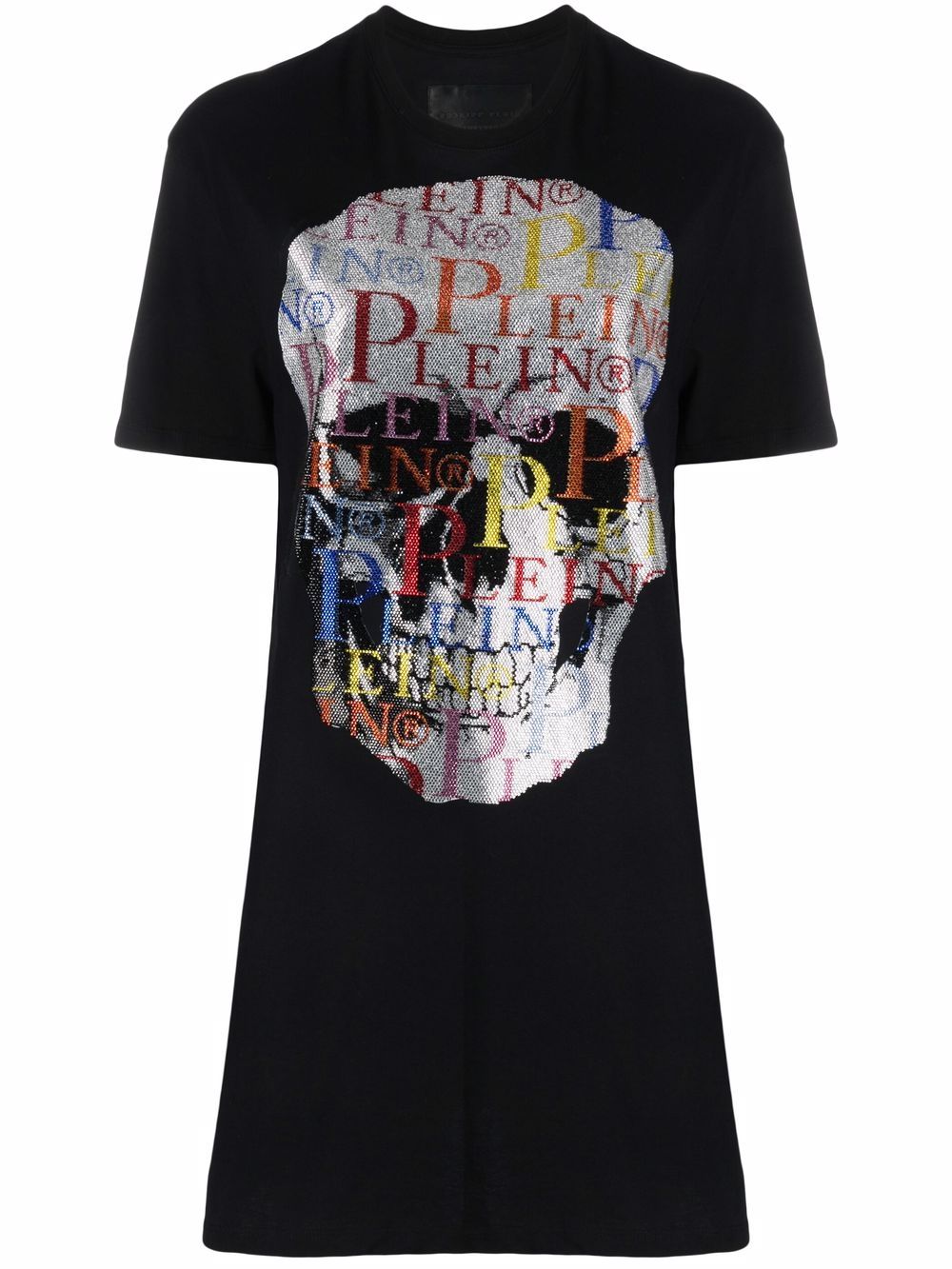 Philipp Plein rhinestone-skull T-shirt dress - Black von Philipp Plein