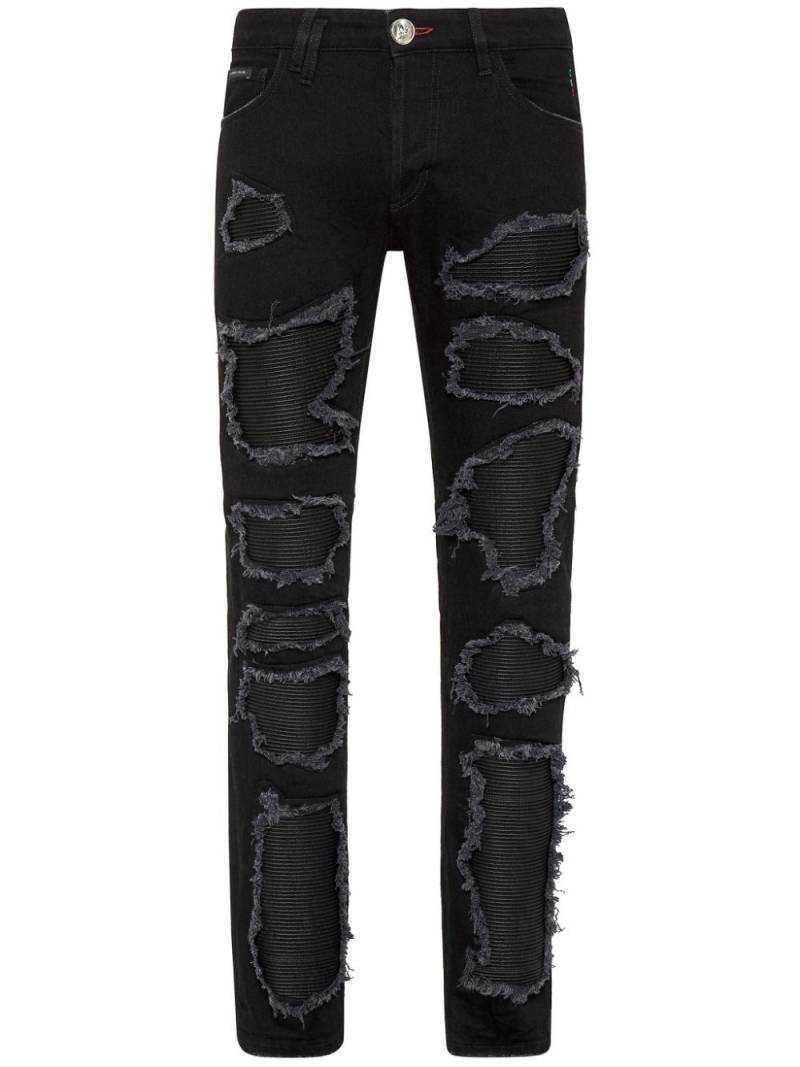 Philipp Plein rip-detailed skinny-cut jeans - Black von Philipp Plein