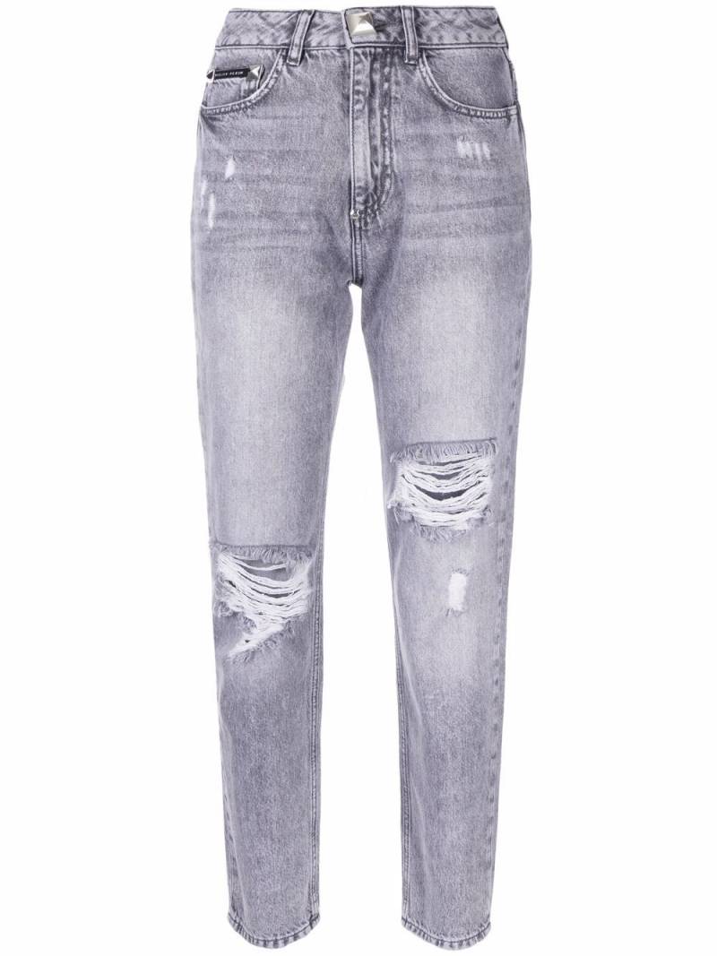 Philipp Plein ripped cropped jeans - Grey von Philipp Plein