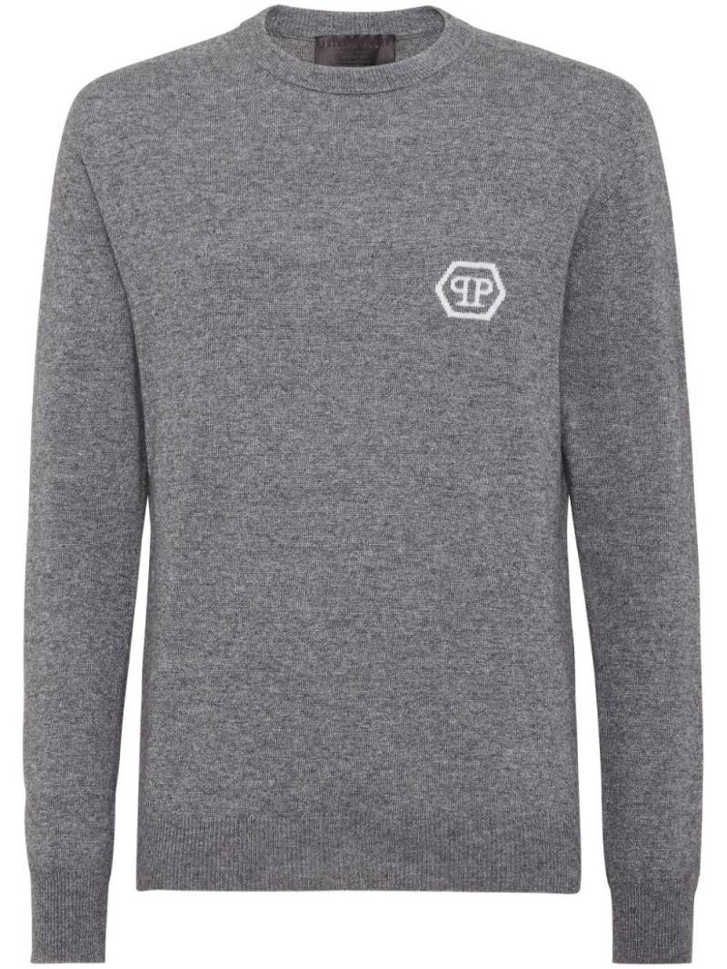 Philipp Plein round-neck longsleeved sweater - Grey von Philipp Plein