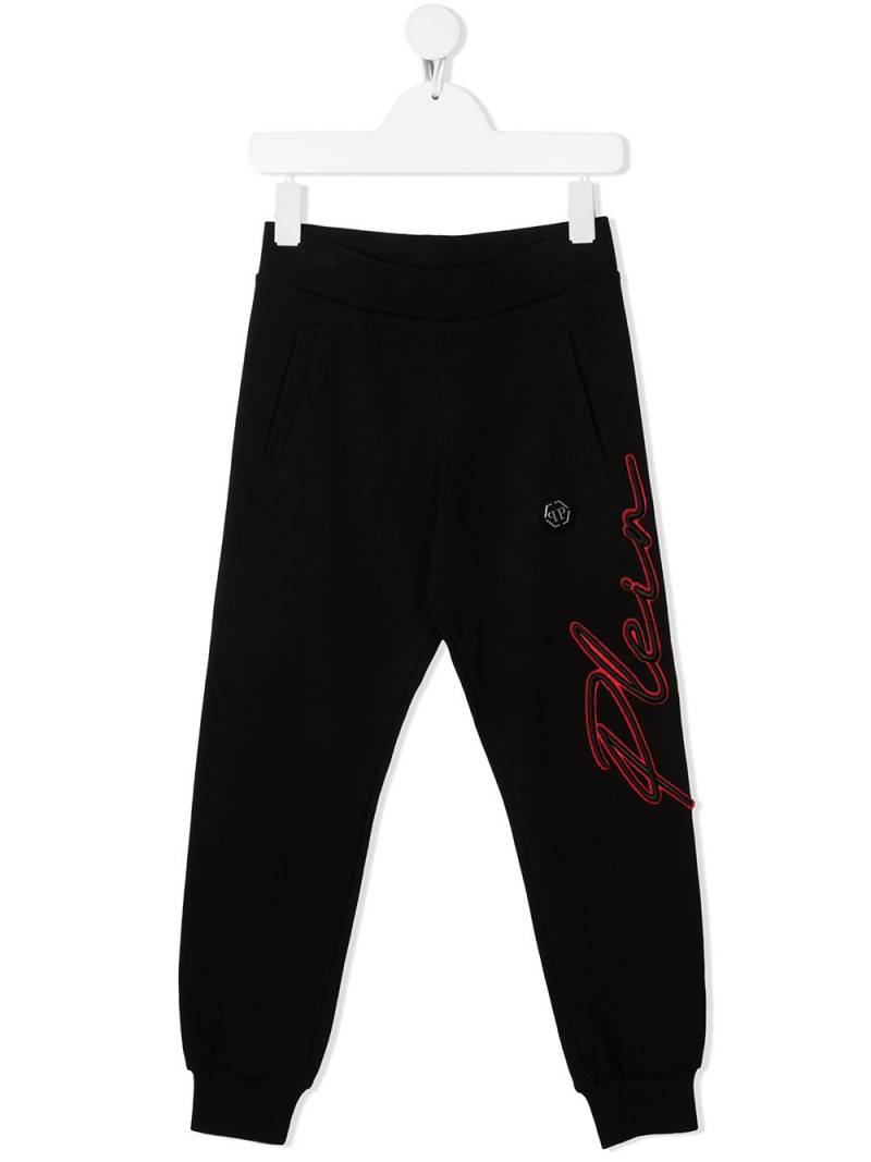 Philipp Plein Junior signature logo plaque track pants - Black von Philipp Plein Junior