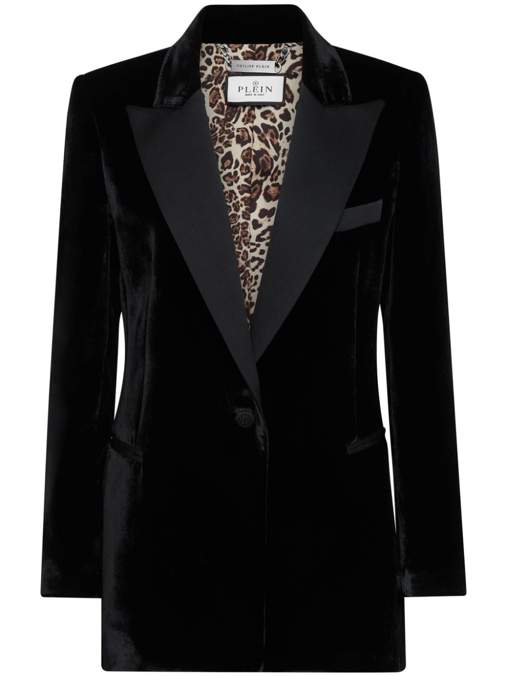 Philipp Plein single-breasted velvet blazer - Black von Philipp Plein