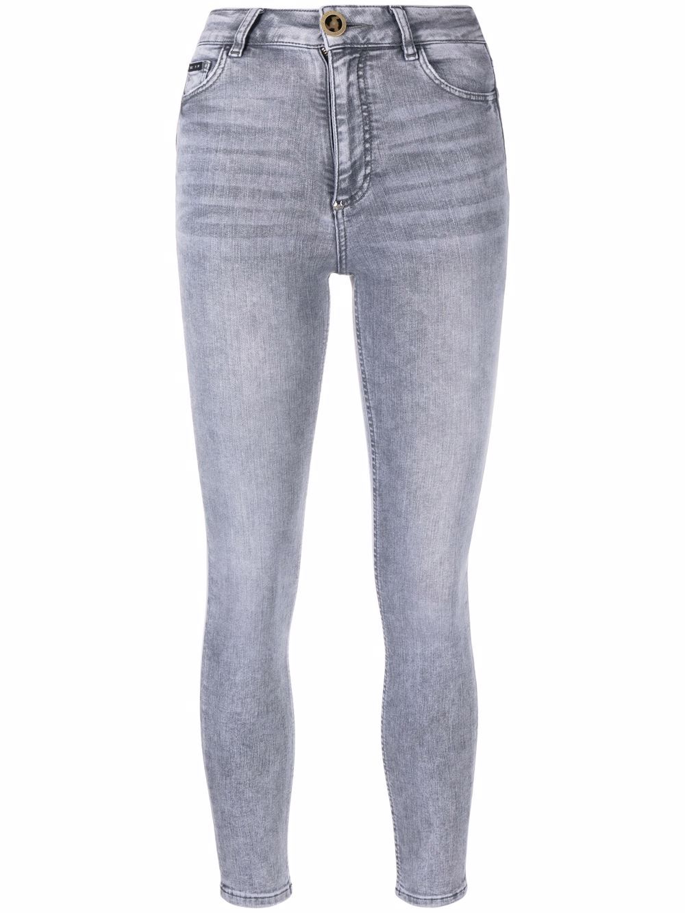 Philipp Plein skinny cropped faded jeans - Grey von Philipp Plein
