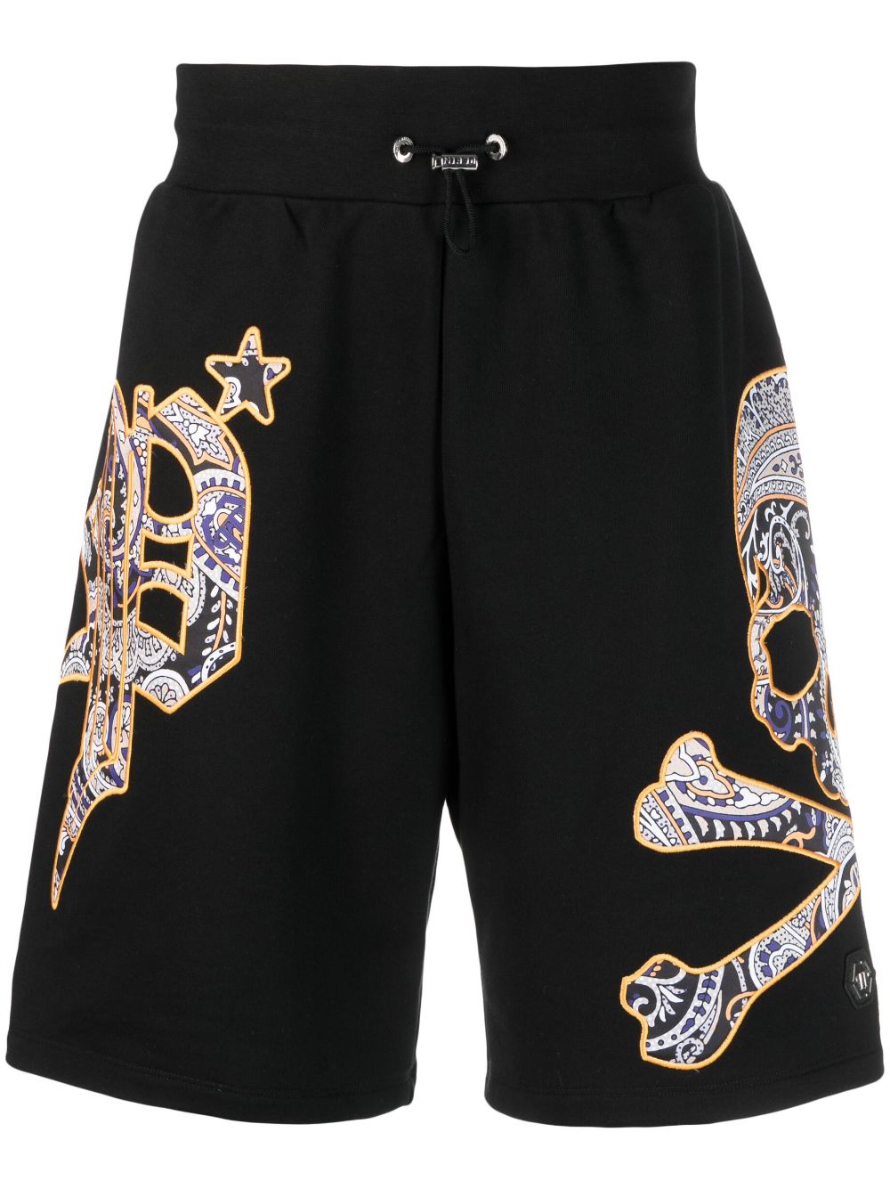 Philipp Plein skull-appliqué cotton bermuda shorts - Black von Philipp Plein