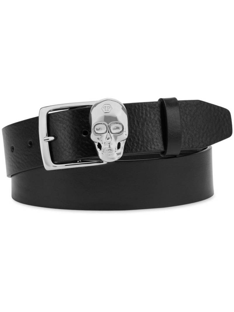 Philipp Plein skull detail leather belt - Black von Philipp Plein